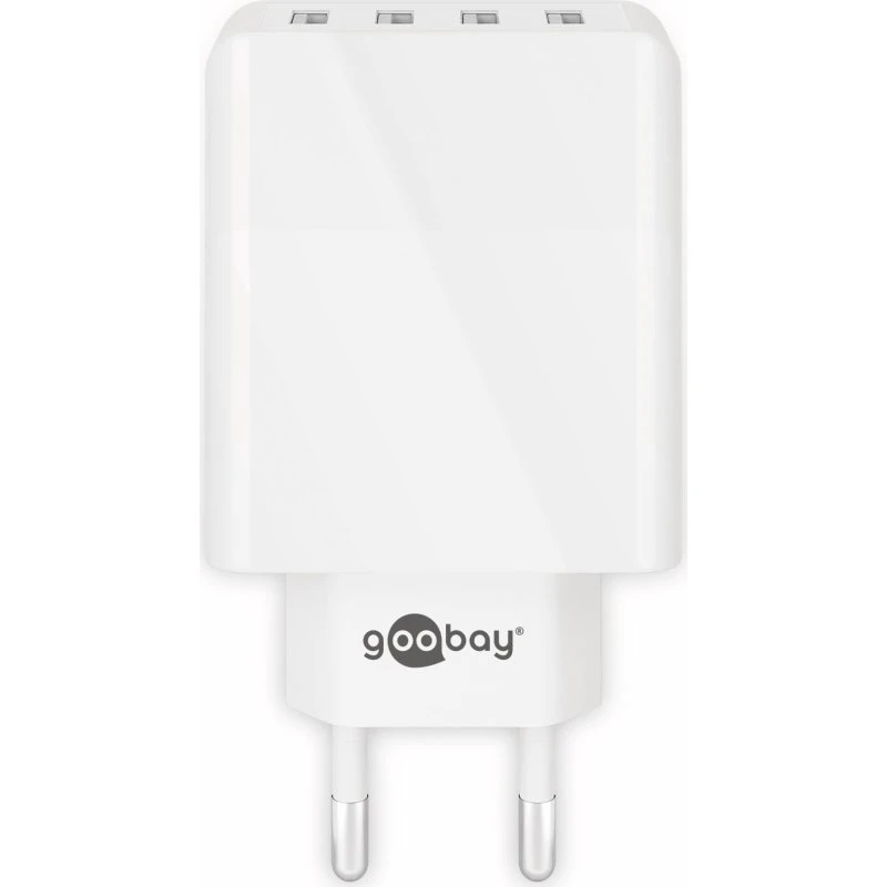 Goobay 4-fach USB-A Ladegerät 30 W weiß