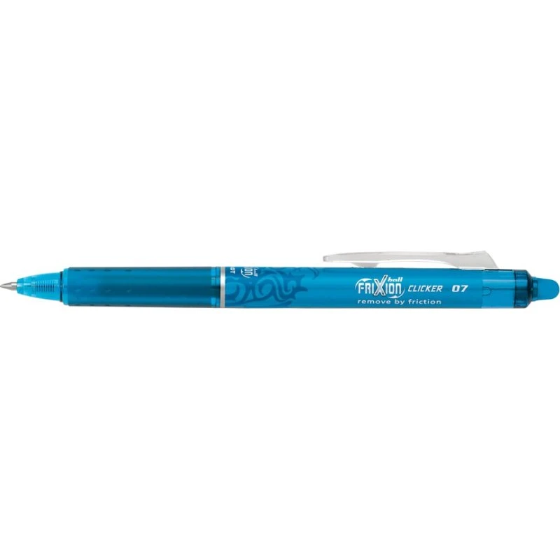 Pilot FRIXION BALL CLICKER 07 Tintenroller, Hellblau, 0,35 mm