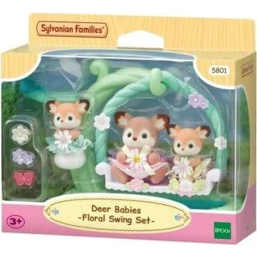 Sylvanian Families Baby-Hirschfiguren mit Blumenschaukel (SF5801)