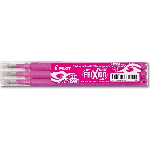 PILOT FriXion Ball Tintenroller-Ersatzminen BLS-FR7, Rosa, 3er Set