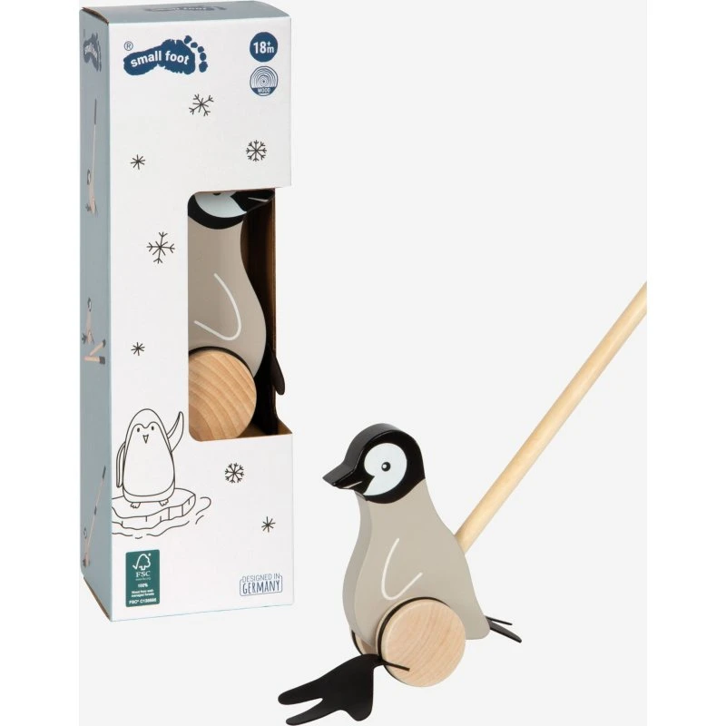Small Foot Schiebespielzeug Pinguin aus Holz