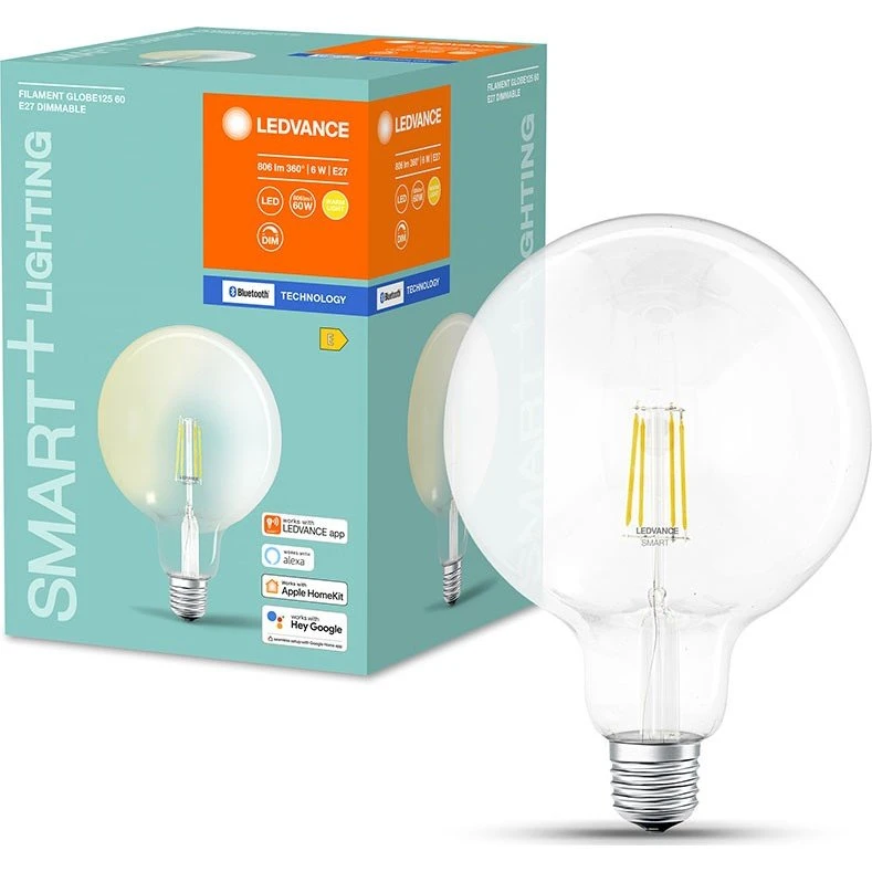 Philips LED Smart+ Filament Globe G125 6W E27 warmweiß dimmbar