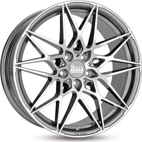 MAM Wheels B2 Palladium Front Polished 18 Zoll Felge 8.0Jx18