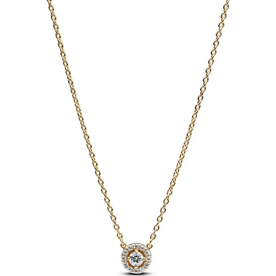 Pandora Collana Punto Luce e Pavè 14K Gold