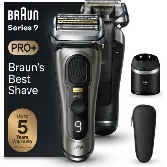 Braun Series 9 Pro+ 9565cc Wet & Dry Elektrorasierer, dunkelgrau