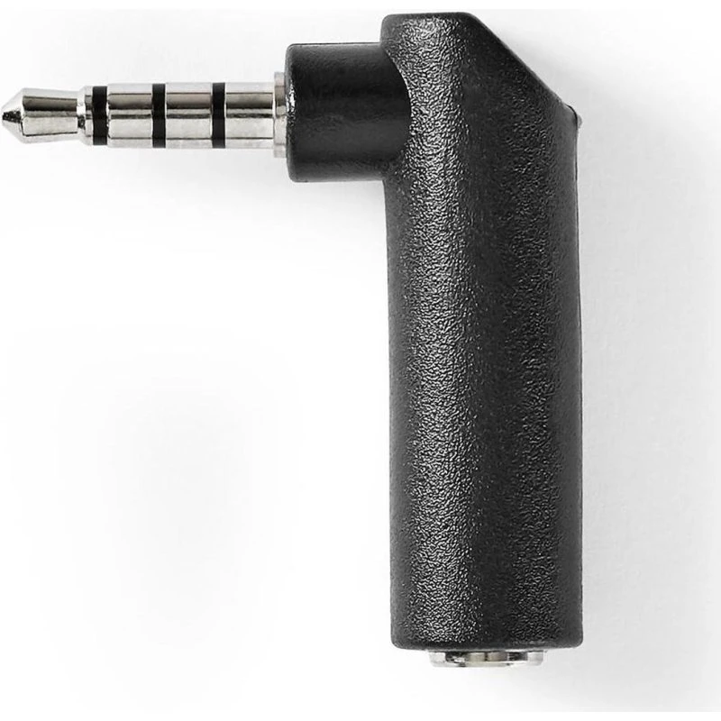 Nedis 3,5 mm Stereo-Adapter 90° vernickelt schwarz