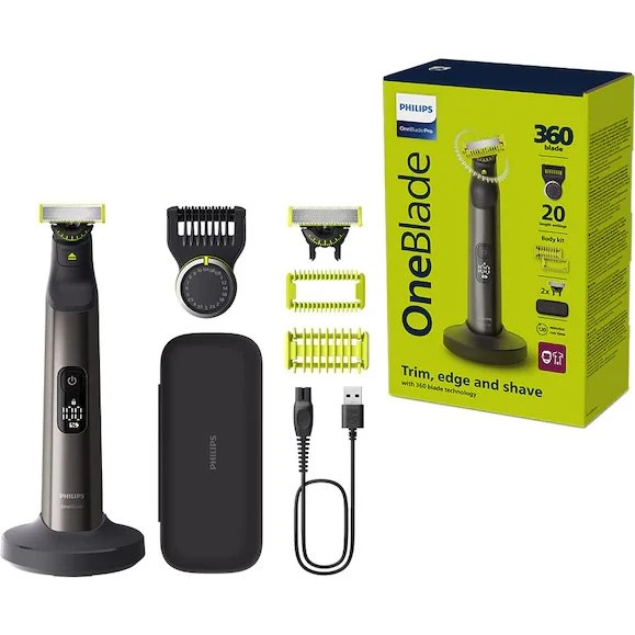 Philips OneBlade Pro 360 QP6652/61 Face & Body – Chrom, Li‑Ion 120 Min
