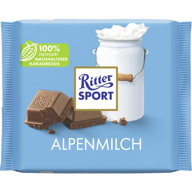 Ritter Sport Alpenmilch Schokolade, 100g