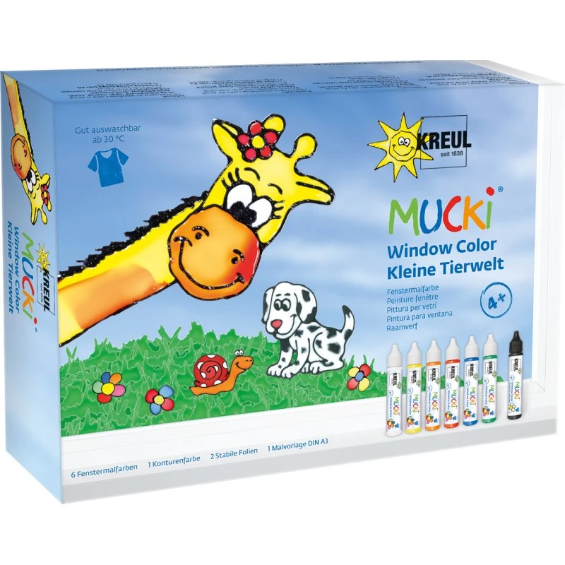 KREUL MUCKI Window Color Set Kleine Tierwelt - 7er-Set