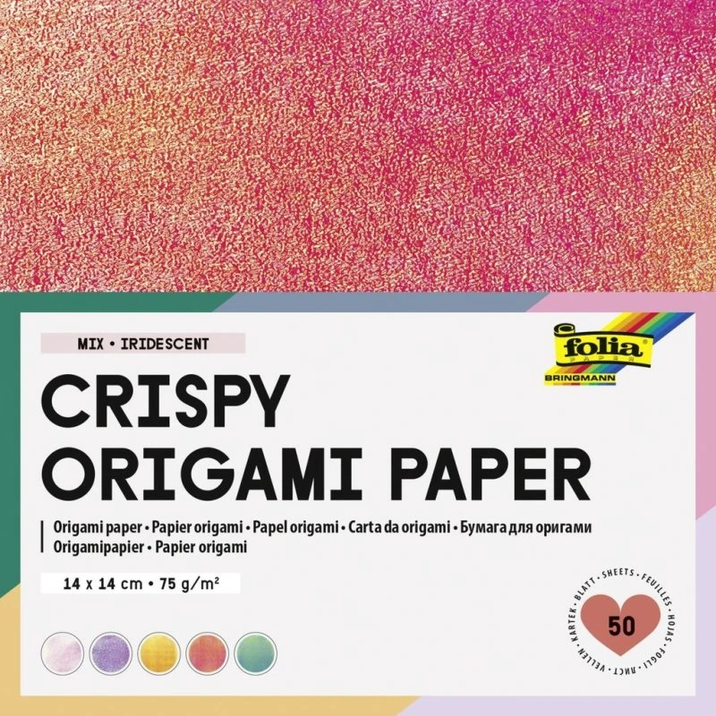 folia Crispy Origami Paper Irisierend Punkt & Kristall 50 Blatt