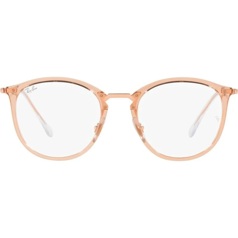 Ray-Ban RX 7140 Damenbrille Rund - Braun Transparent