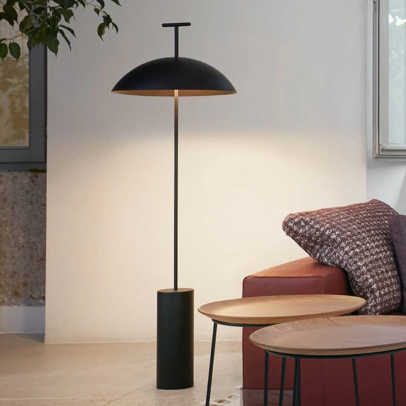 Kartell Geen-A LED-Stehleuchte, Schwarz, 132 cm, Stahl