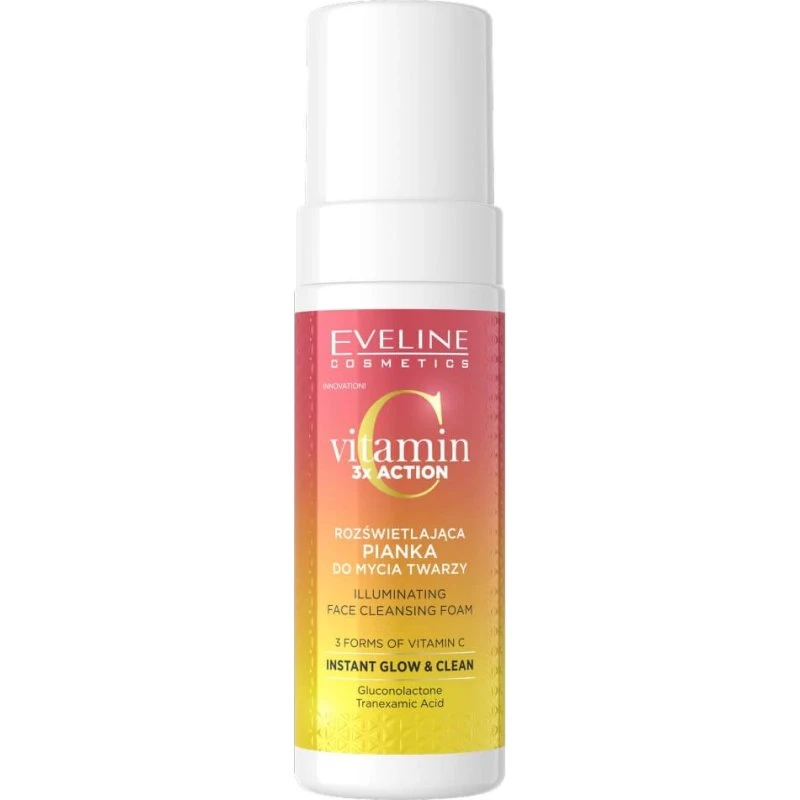 Eveline Cosmetics Vitamin C 3x Action Illuminating Foaming Facial Cleanser, 150 ml