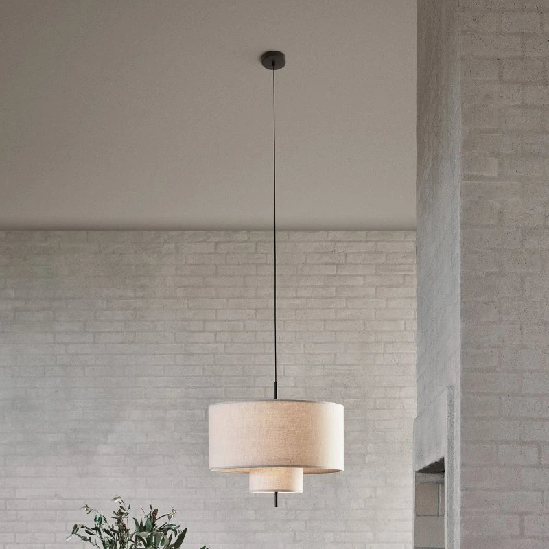 New Works Margin Pendelleuchte Beige Canvas Ø70