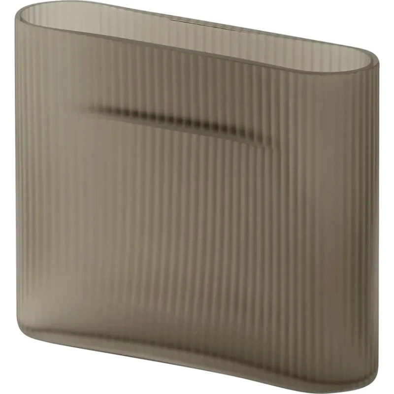 Muuto Ridge Vase 16,5 cm Taupe - Mundgeblasenes Glas