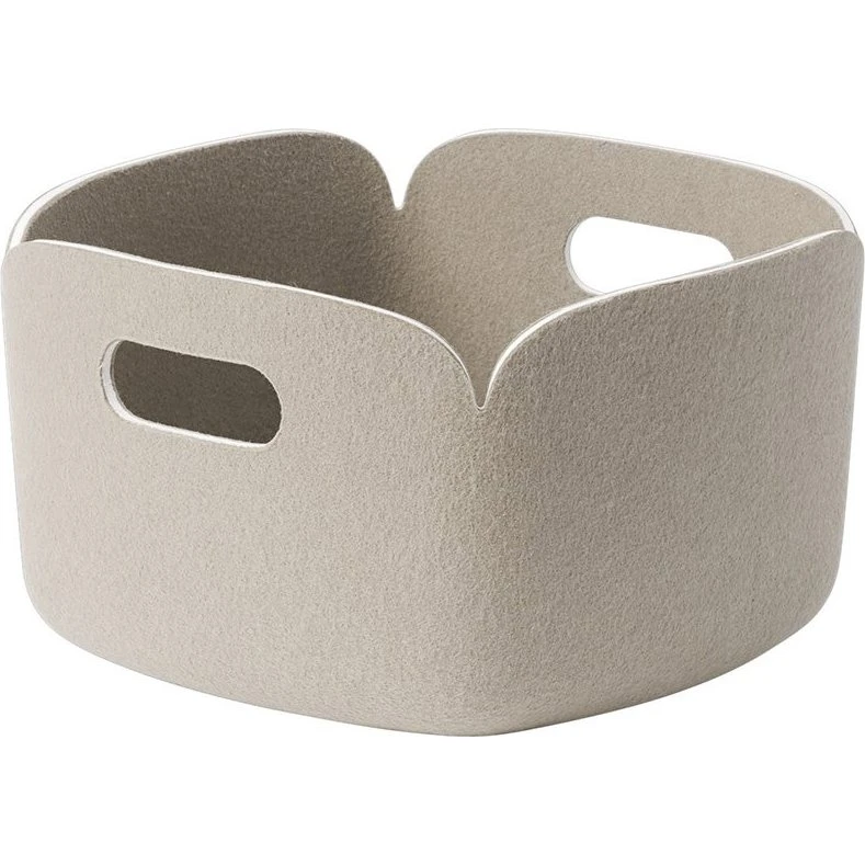 Muuto Restore Aufbewahrungskorb 28x28 cm Sand aus recyceltem Filz