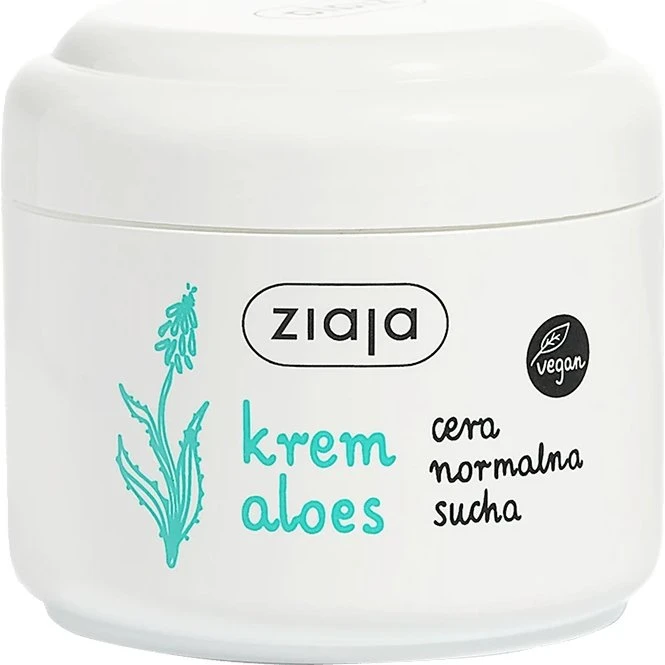 Ziaja Aloe Creme - Feuchtigkeitsspendende Gesichtscreme, 100 ml