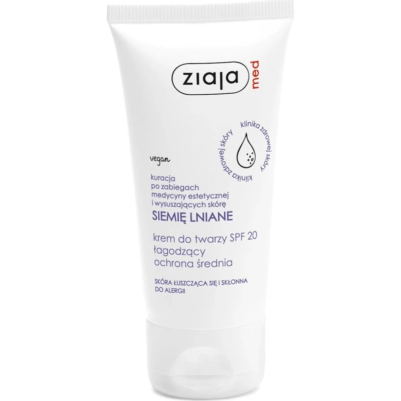 Ziaja MED Leinsamen Gesichtscreme mit LSF 20, 50 ml
