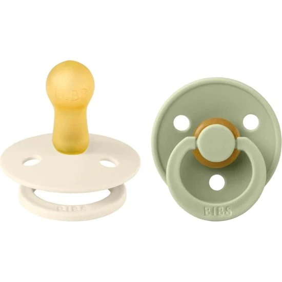 BIBS Schnuller 2er-Set Latex Color Ivory/Sage 6-18 Monate