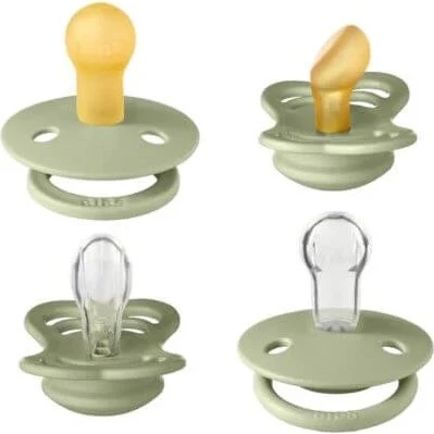 BIBS Try-it Collection Schnuller-Set, 4er-Pack, Salbei
