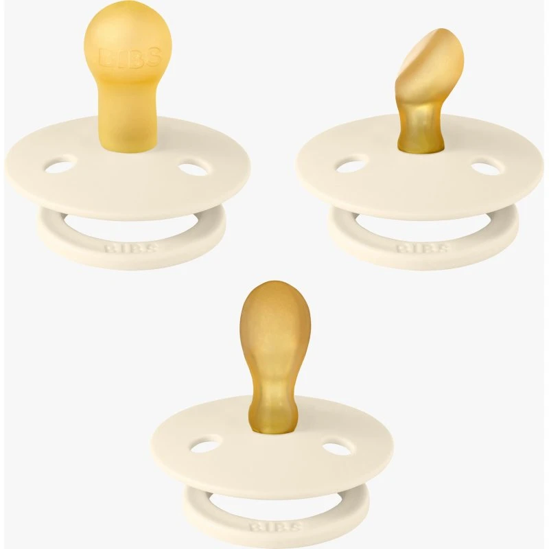 BIBS Try-it Colour Schnuller 3er-Pack Latex Gr. 1, Ivory