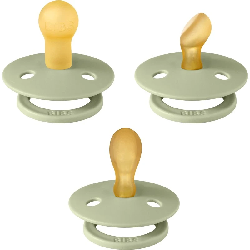 Bibs Try-It Collection Schnuller-Set, Salbei, 3er-Pack, 0-6 Monate