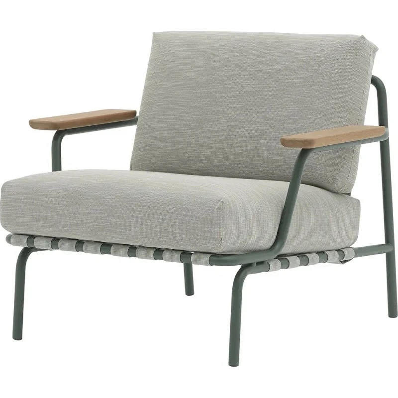 Muuto Settle Gartensessel - Braungrau, Ribbed Weave 2