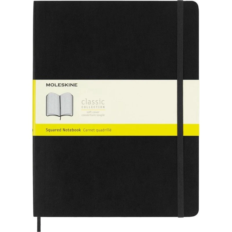 Moleskine Classic XL Notizbuch Kariert - Schwarz, Softcover