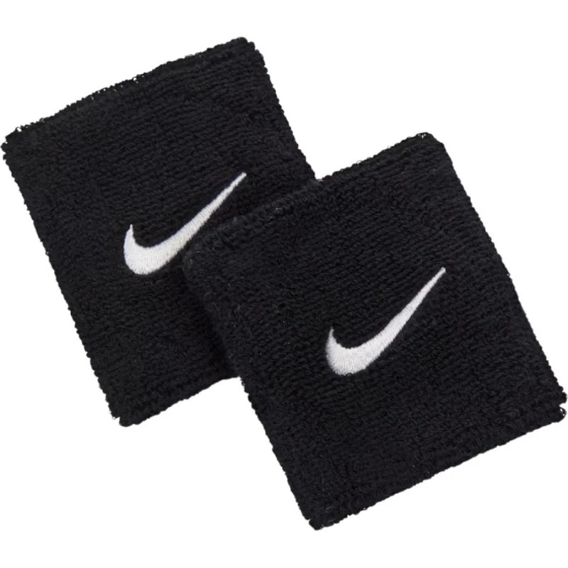 Nike Swoosh Classic Handgelenkband 2er-Pack Schwarz/Weiß