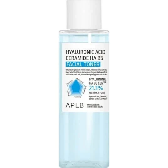 APLB Hyaluronic Acid Ceramide HA B5 Facial Toner, 160 ml