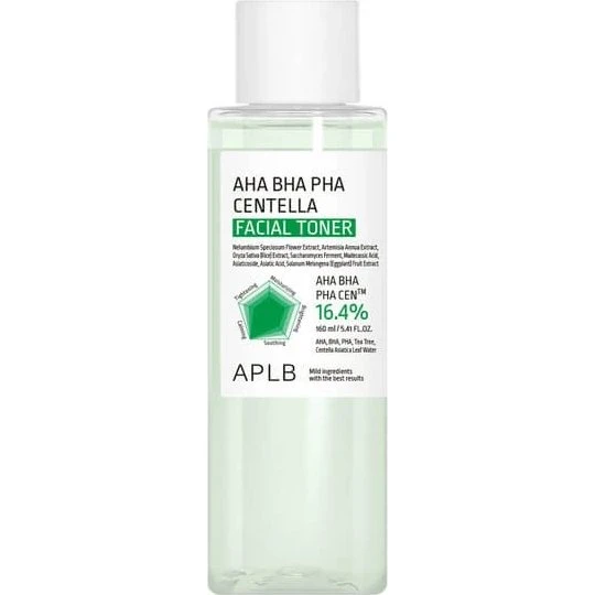 APLB AHA BHA PHA Centella Facial Toner, 160 ml