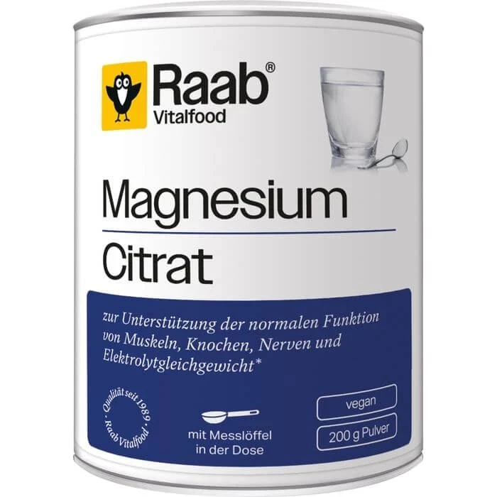 Raab Vitalfood Magnesiumcitrat-Pulver, 200 g