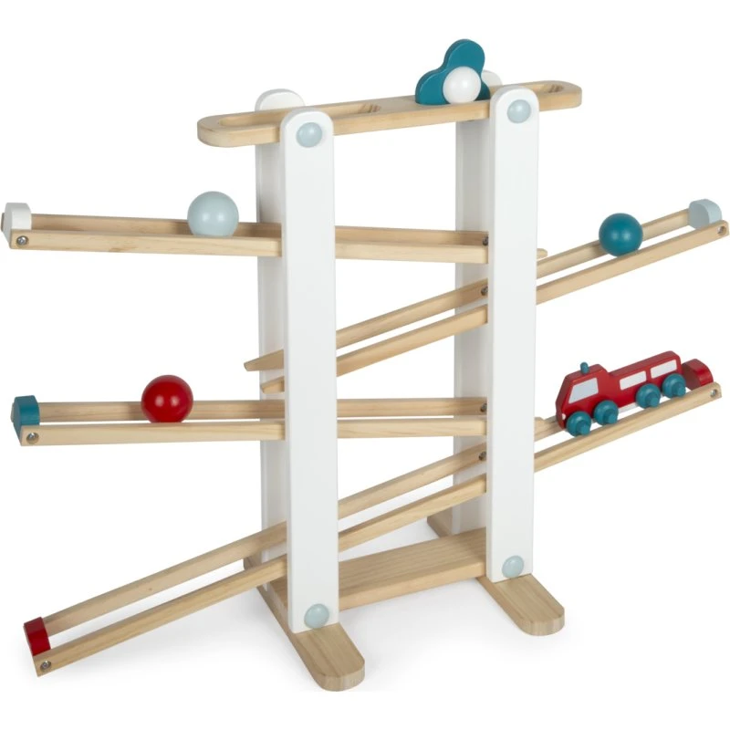 Small Foot Kugelbahn mit Feuerwehrfahrzeug und 3 Holzkugeln