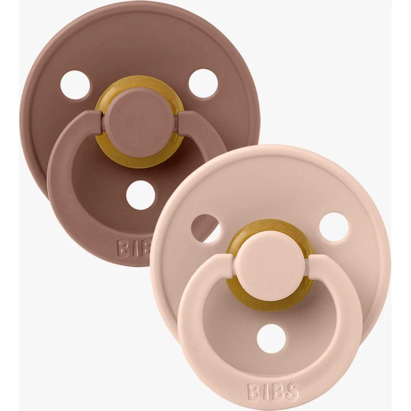 BIBS Schnuller 2er-Pack Latex Größe 2 - Woodchuck/Blush
