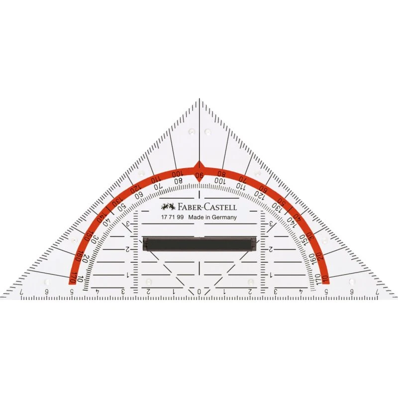 Faber-Castell Geometriedreieck BK 1 klein mit Griff, 14 cm