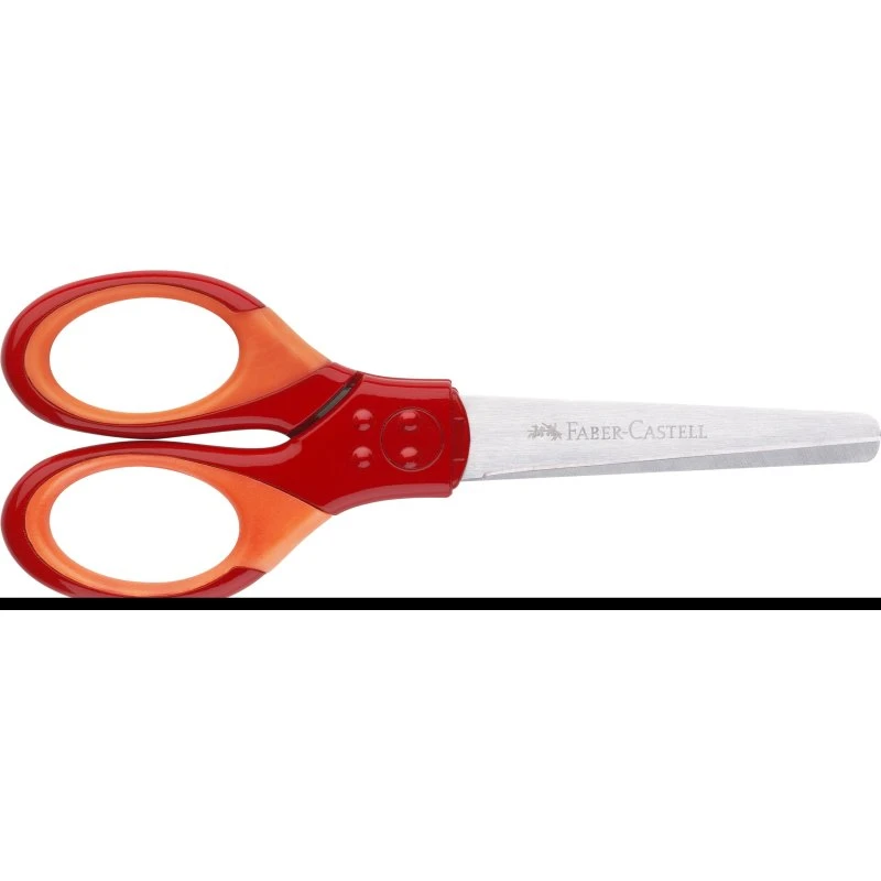 Faber-Castell Schulschere GRIP rot, 140 mm, für Rechts- & Linkshänder