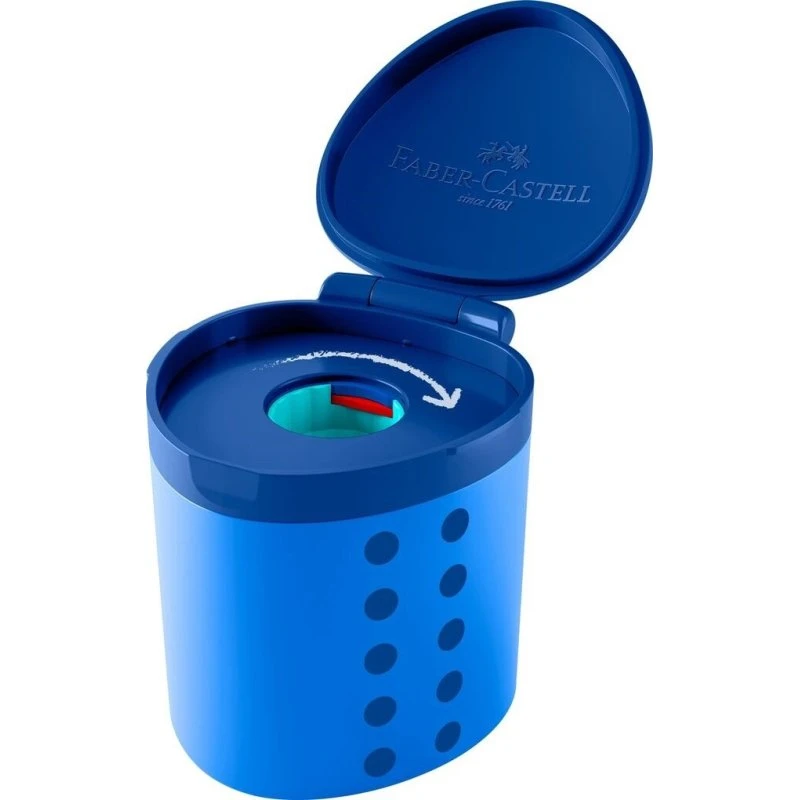 Faber-Castell Spitzdose Grippy, blau, mit Schneidschutz