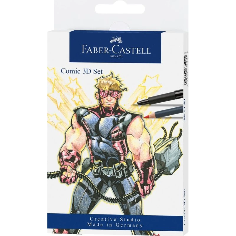 Faber-Castell PITT artist pen Comic 3D Tuschestifte-Set, 11-teilig