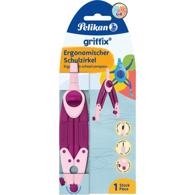 Pelikan griffix Schulzirkel Sweet Berry mit Spitzenschutz