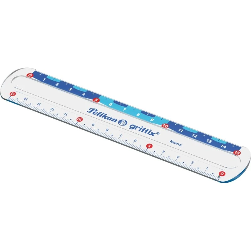Pelikan griffix Lineal 150 mm, transparent/blau, bruchsicher