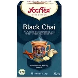 YOGI TEA Black Chai Bio Gewürztee, 17 Teebeutel à 2,2g
