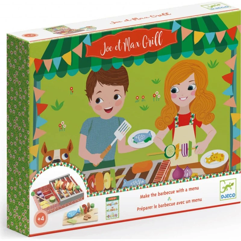 Djeco Joe & Max machen Grill - Holz-Rollenspiel Set