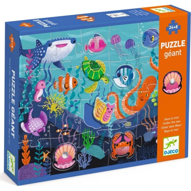 Djeco Sea Adventures Riesenpuzzle Tactilo 32-Teile