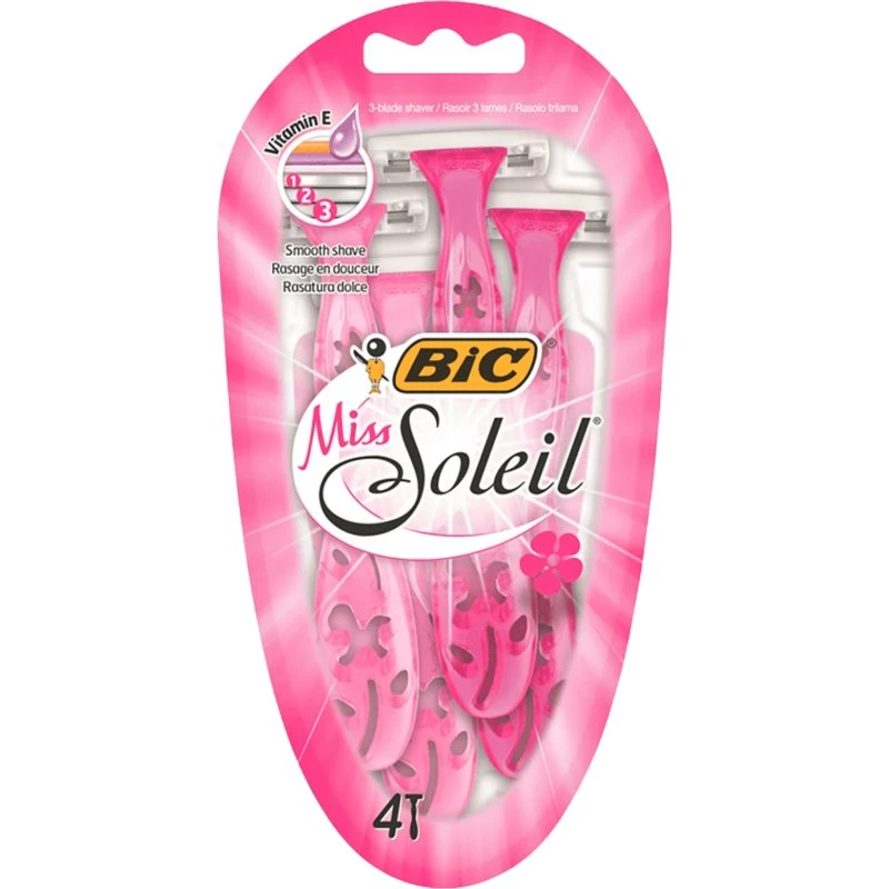 BIC Einwegrasierer Miss Soleil, 4er Pack, Rosa