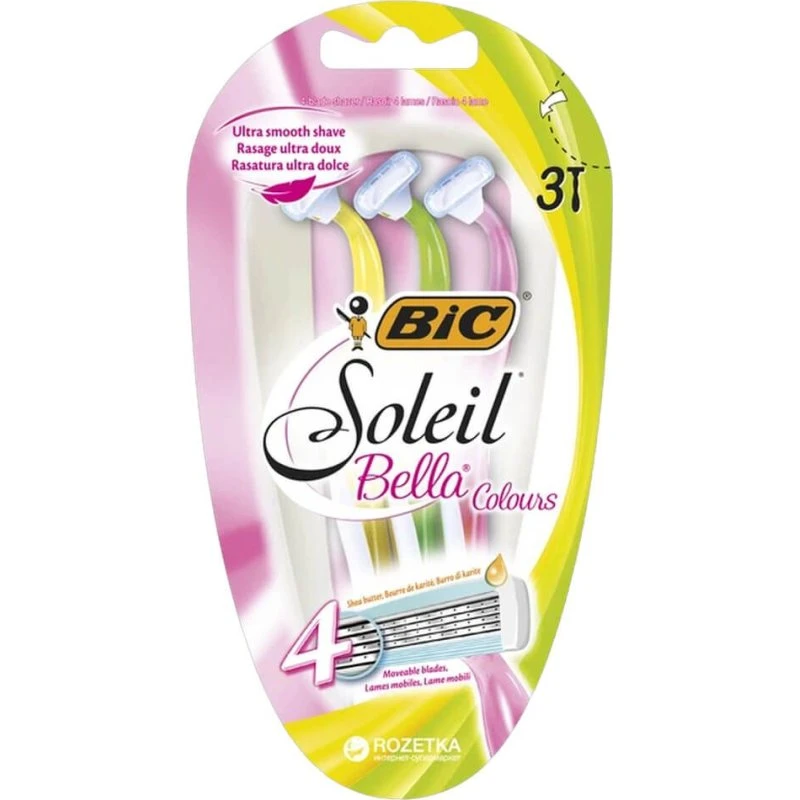 Bic Soleil Escape Citrus Damen-Einwegrasierer, 3er Pack