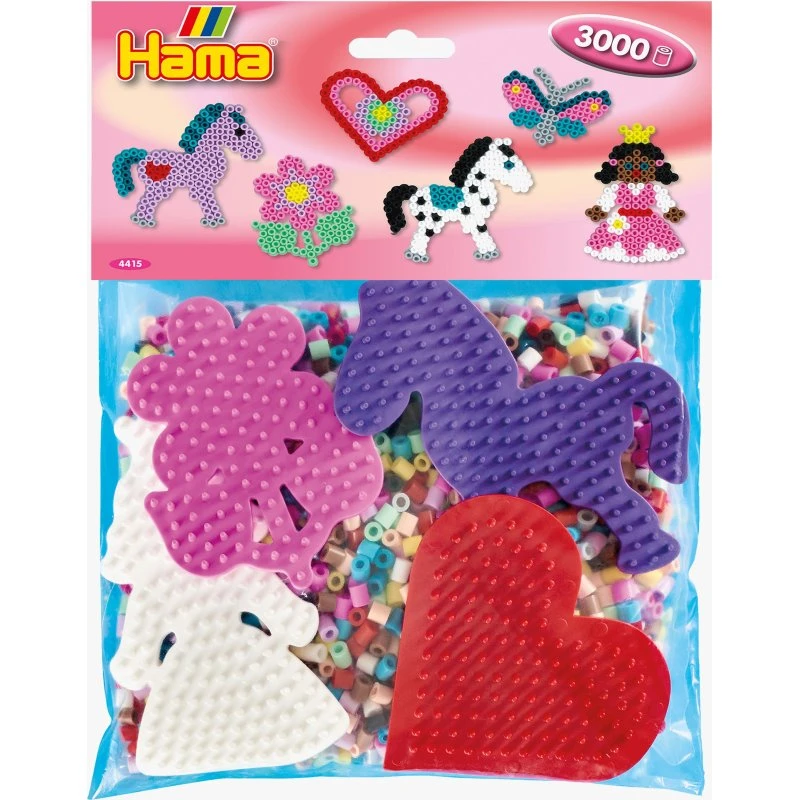 Hama Bügelperlen midi Set 'Spielgruppe' mit 4 Stiftplatten & 3000 Perlen