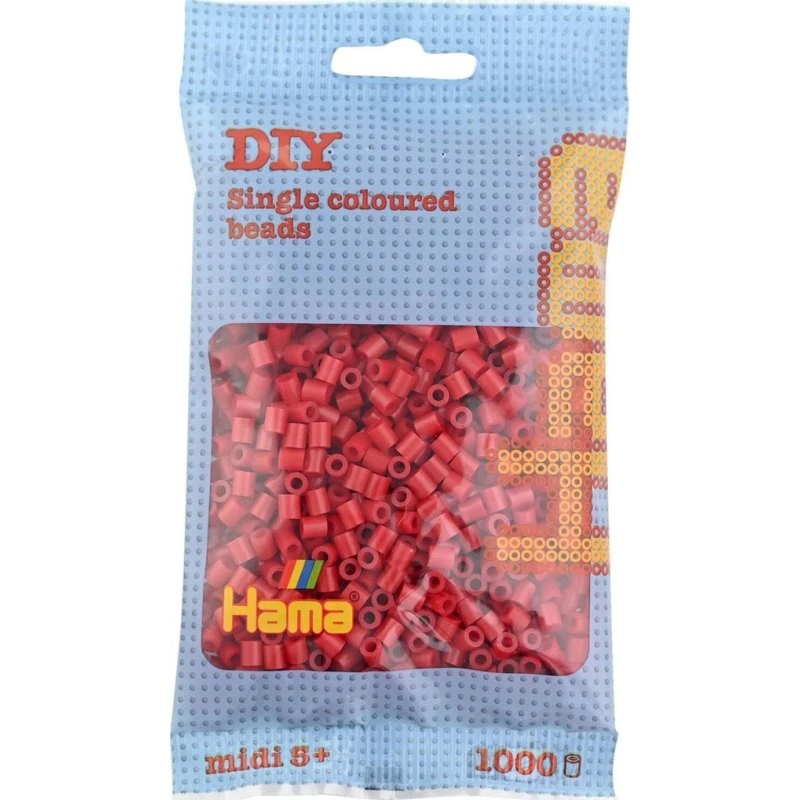 Hama Perlenbeutel 1000 Stück in Mittelrot