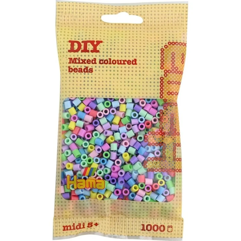 HAMA Bügelperlen midi Pastellmix, 1000 Stück im Beutel