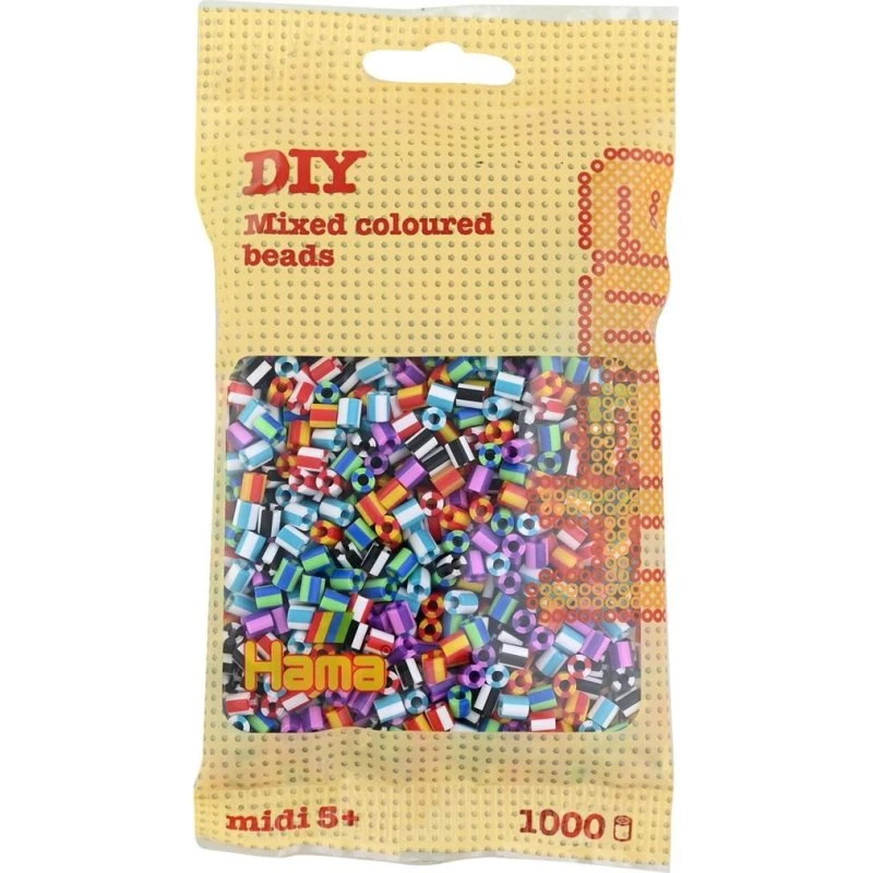 Hama Bügelperlen Midi Streifenperlen-Mix 90 (1.000 Stück)