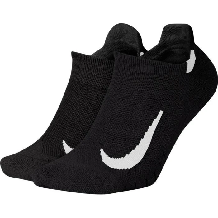Nike Multiplier No-Show Socken 2er-Pack XL (46-50) Schwarz/Weiß